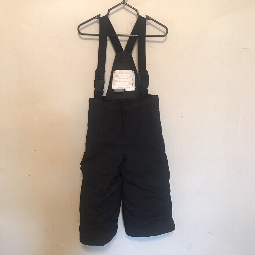 Obermeyer Kids Black Frosty Suspender Snow Bib Pants Snoverall Boys Girls Size 2